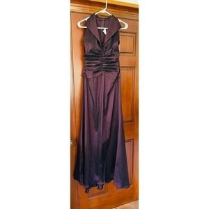 TADASHI gown in deep Bordeaux